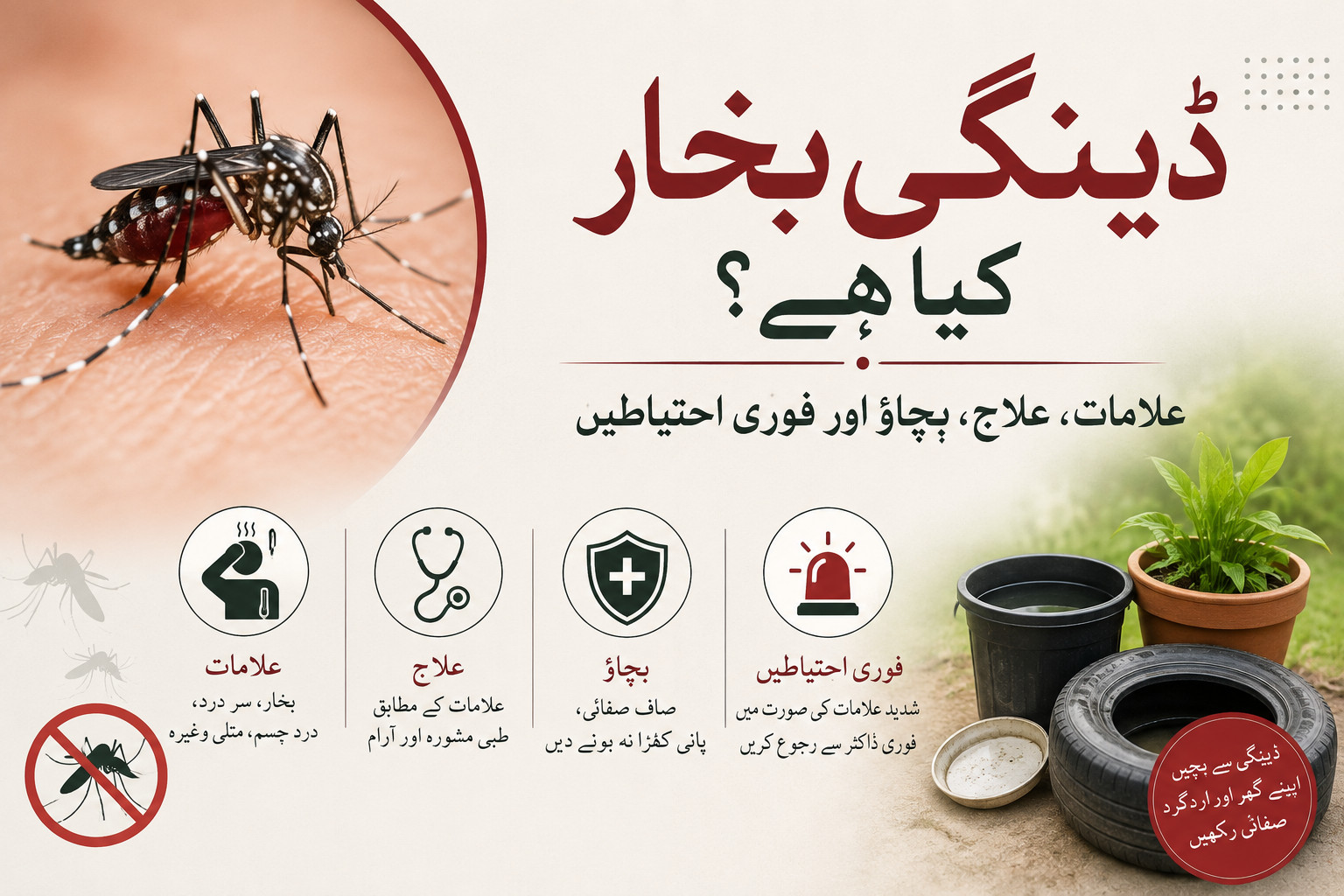 Read more about the article ڈینگی بخار: علامات، تشخیص، علاج اور بچاؤ